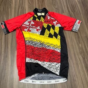 Zoot Men’s  Cycling Jersey Sz S red black short sleeve